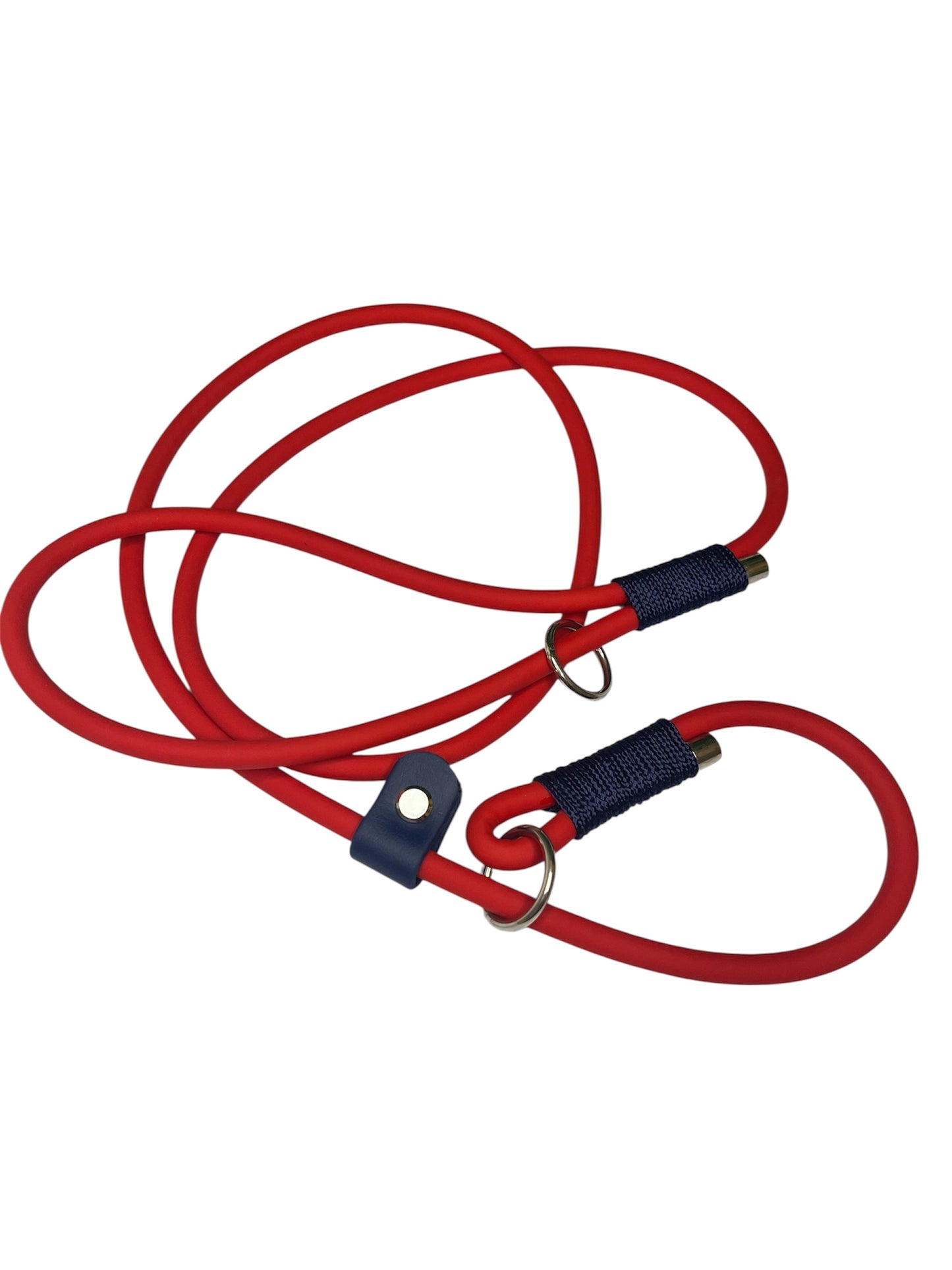 Red with Navy Blue Slip Lead