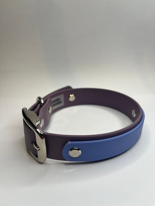 Mauve & Periwinkle Collar (M 34-42cm)