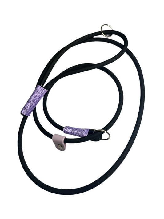 Black with Lilac Slip Lead