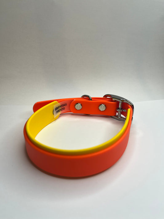 Orange & Sunny Yellow Collar (M 34-42cm)