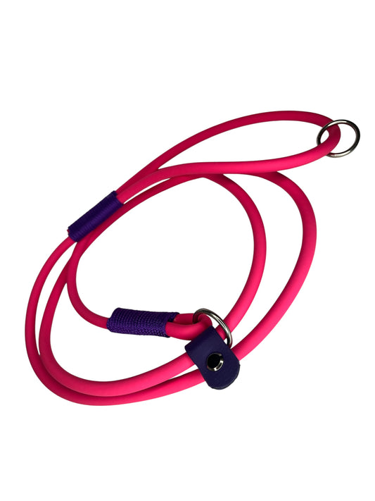 Neon Pink with Purple Slip Lead