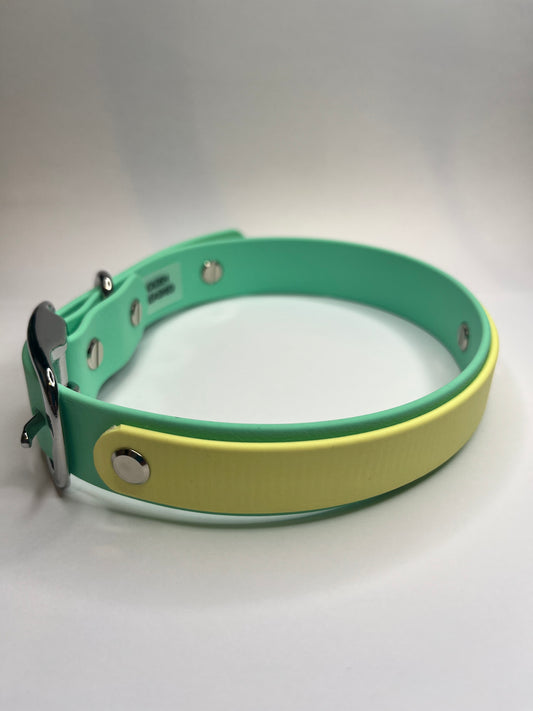 Sea Foam & Pastel Yellow Collar (L 40-50cm)