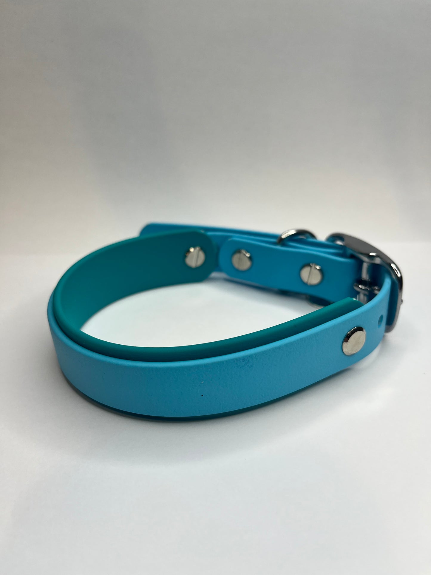 Sky Blue & Teal Collar (S 28-36cm)