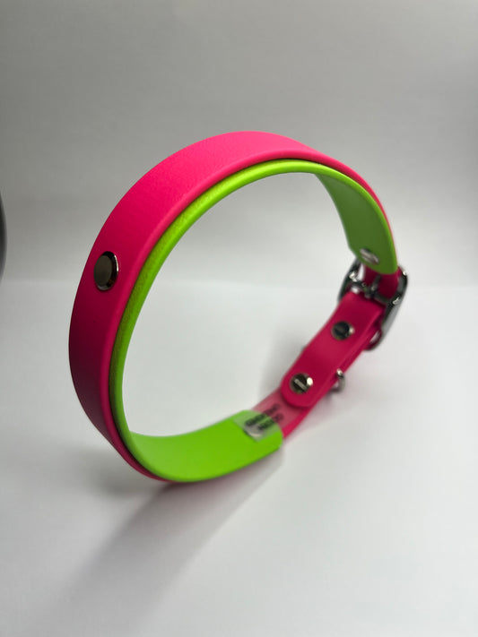 Neon Pink & Neon Green Collar (L 40-50cm)