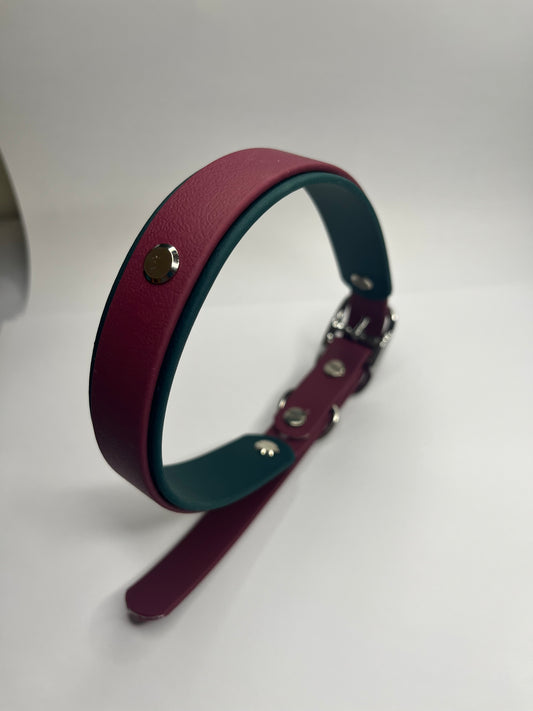 Fine Wine & Forest Green Collar (L 40-50cm)