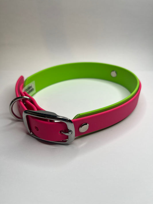 Neon Pink & Neon Green Collar (L 40-50cm)