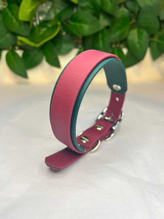 Fine Wine & Forest Green Collar (S 28-36cm)