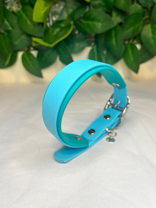 Sky Blue & Teal Collar (S 28-36cm)