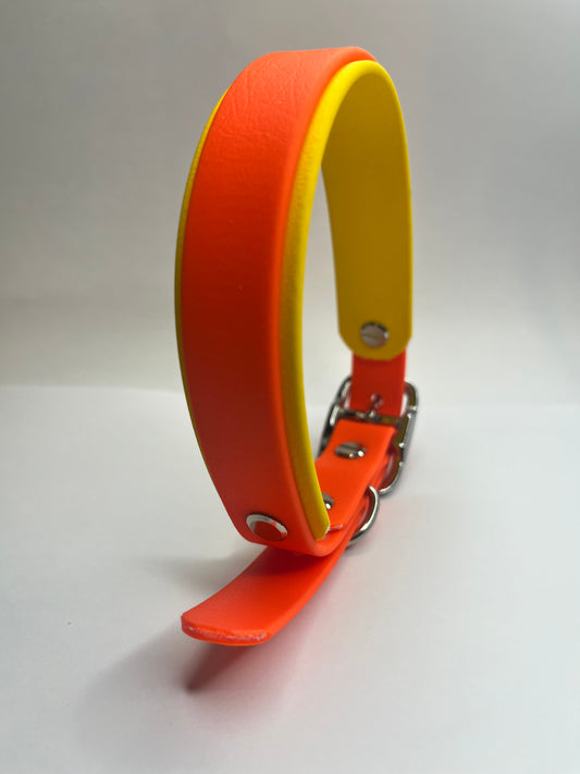 Orange & Sunny Yellow Collar (M 34-42cm)