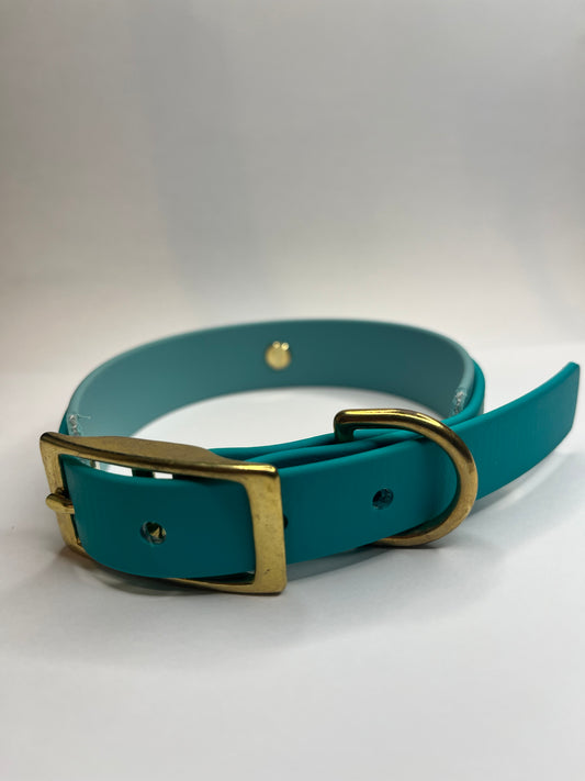 Teal & Turquoise Collar (M 34-42cm)